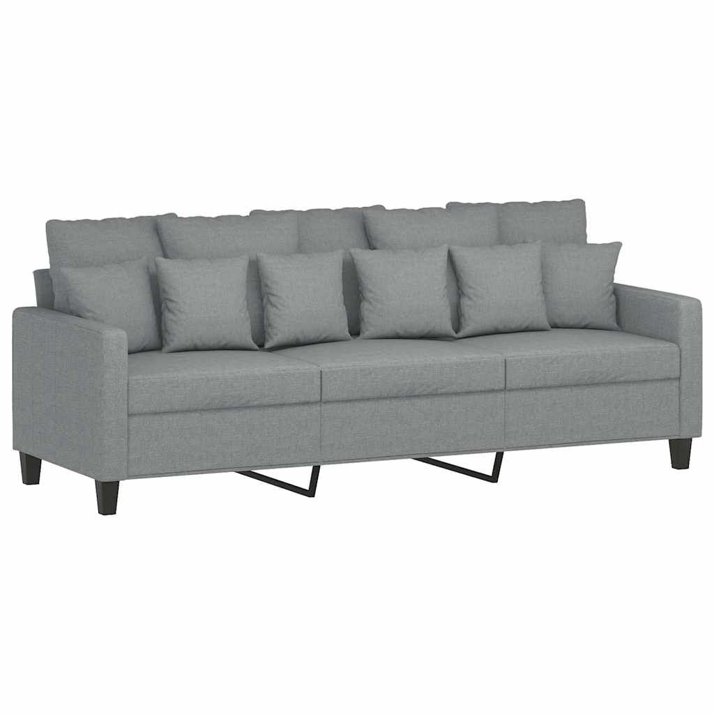 Sofa 3-osobowa, jasnoszara, 180 cm, tapicerowana tkaniną Lumarko!