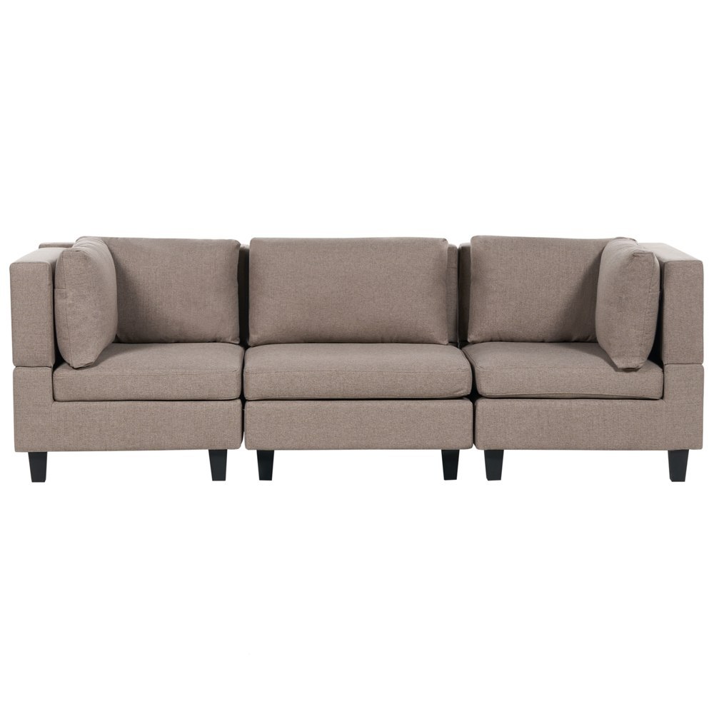 Sofa modułowa 3-osobowa brązowa