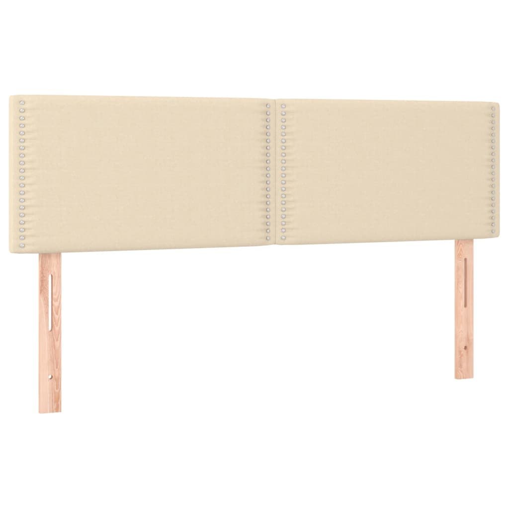Zagłówki do łóżka, 2 szt., kremowe, 72x5x78/88 cm, tkanina Lumarko!