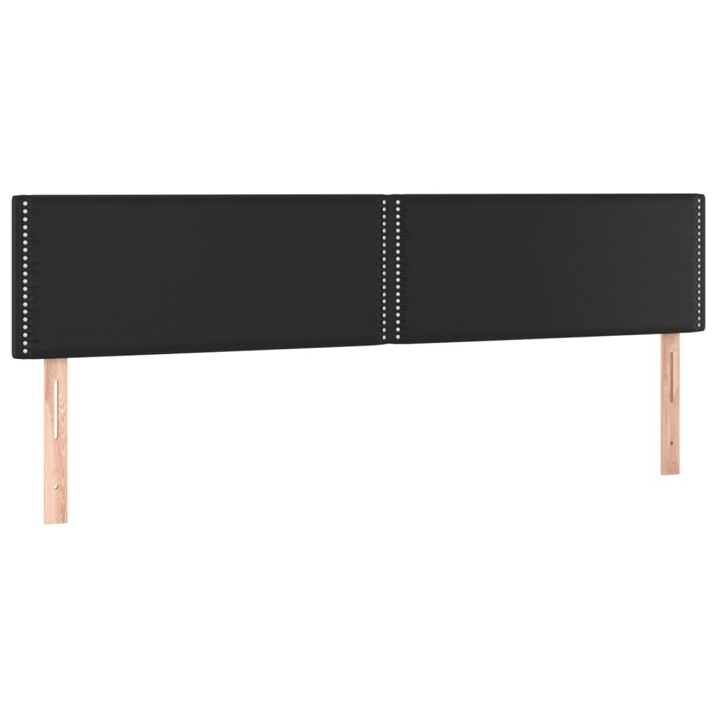 Zagłówki do łóżka, 2 szt, czarny, 100x5x78/88cm, sztuczna skóra Lumarko!
