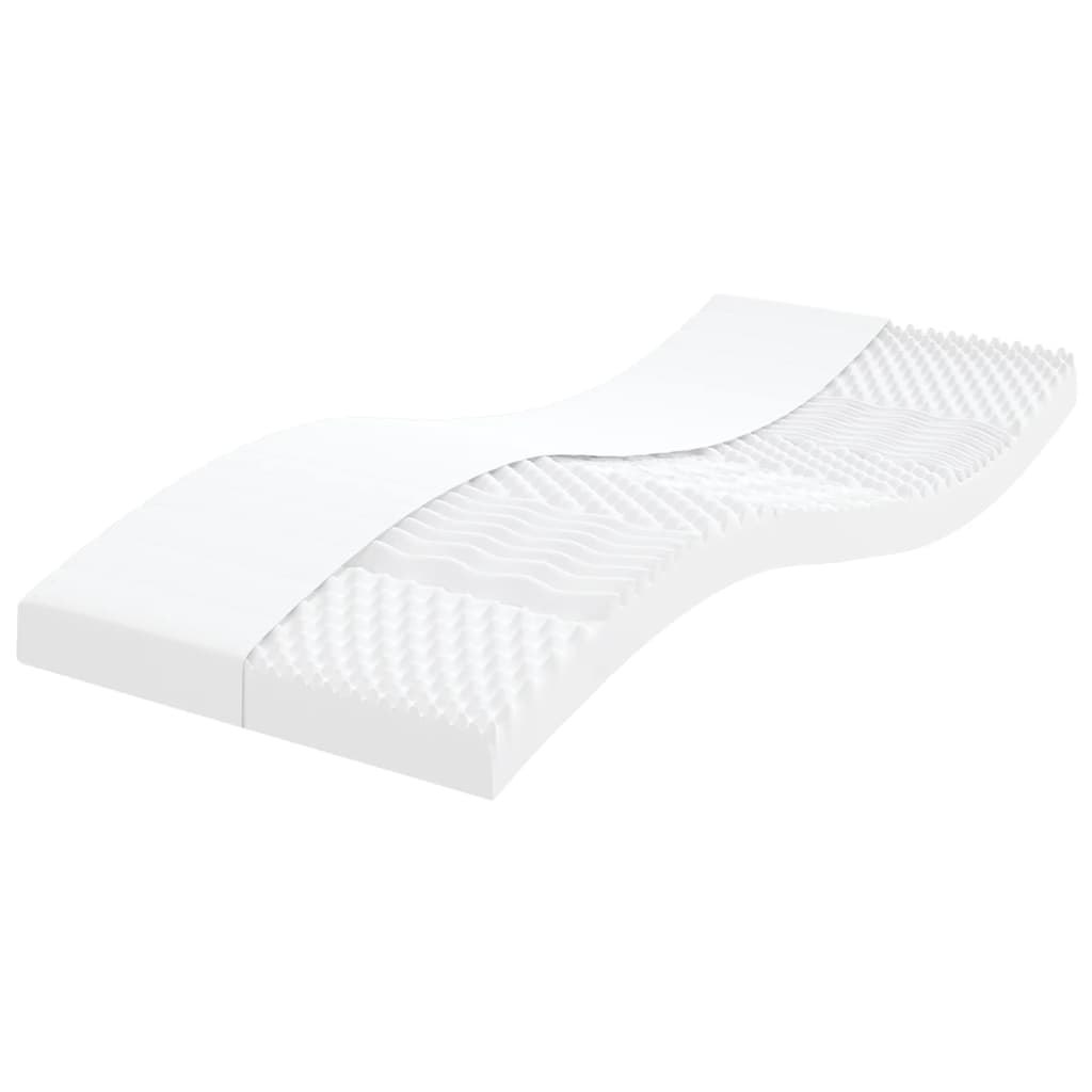 Materac piankowy, biały, 80x200 cm, 7-strefowy, twardość 20 ILD Lumarko!
