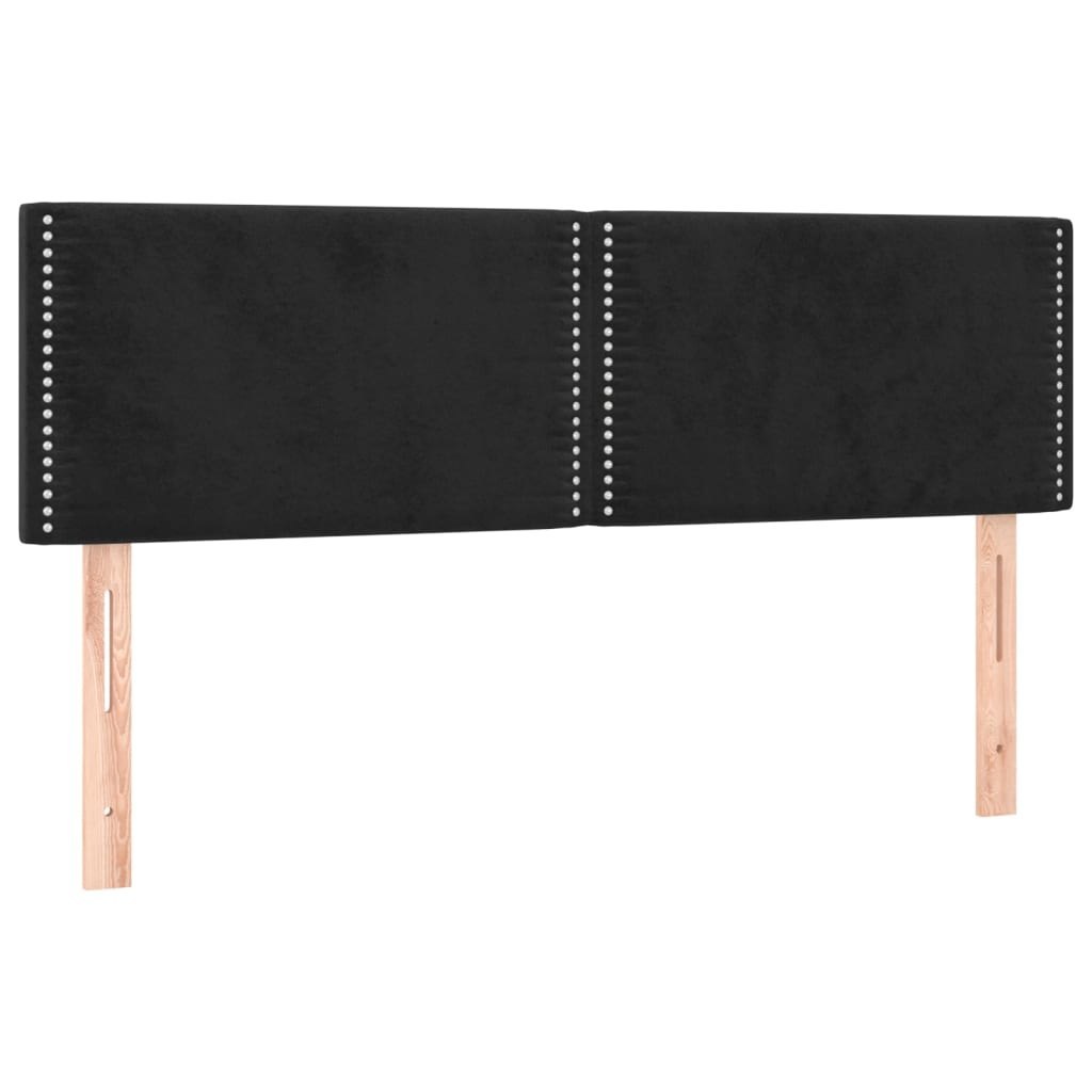 Zagłówki do łóżka, 2 szt., czarne, 72x5x78/88 cm, aksamit Lumarko!