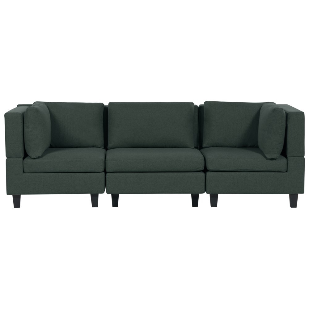 Sofa modułowa 3-osobowa ciemnozielona