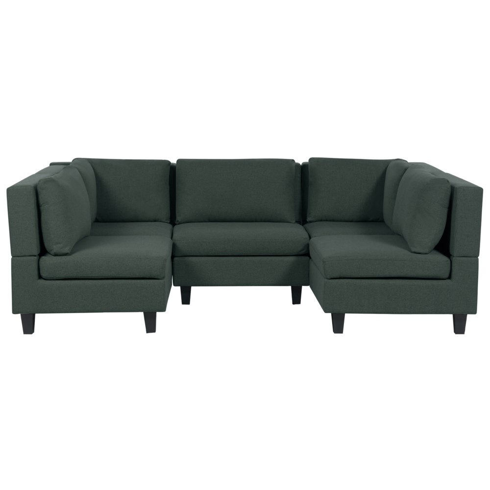 Sofa modułowa 5-osobowa ciemnozielona UNSTAD