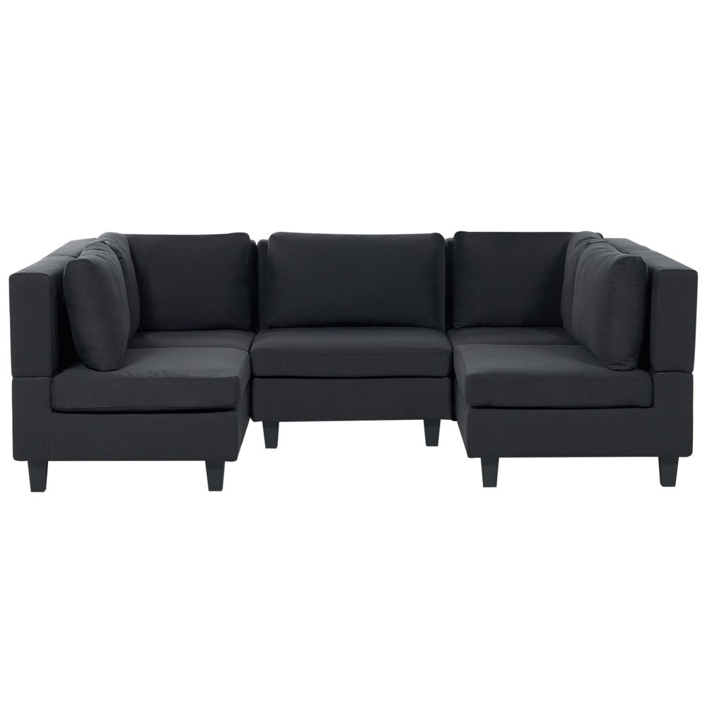Sofa modułowa 5-osobowa czarna UNSTAD