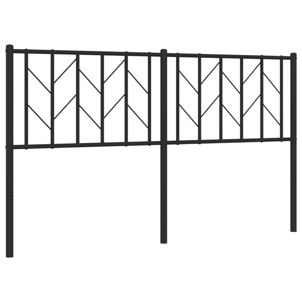 Metalowe wezgłowie, czarne, 150 cm Lumarko!