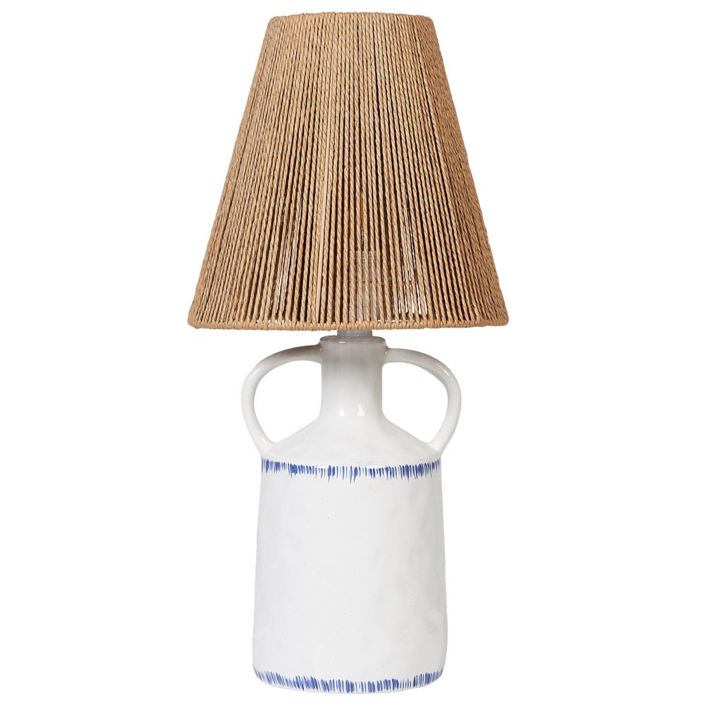 Lampa stołowa ceramiczna biała LARISSOS