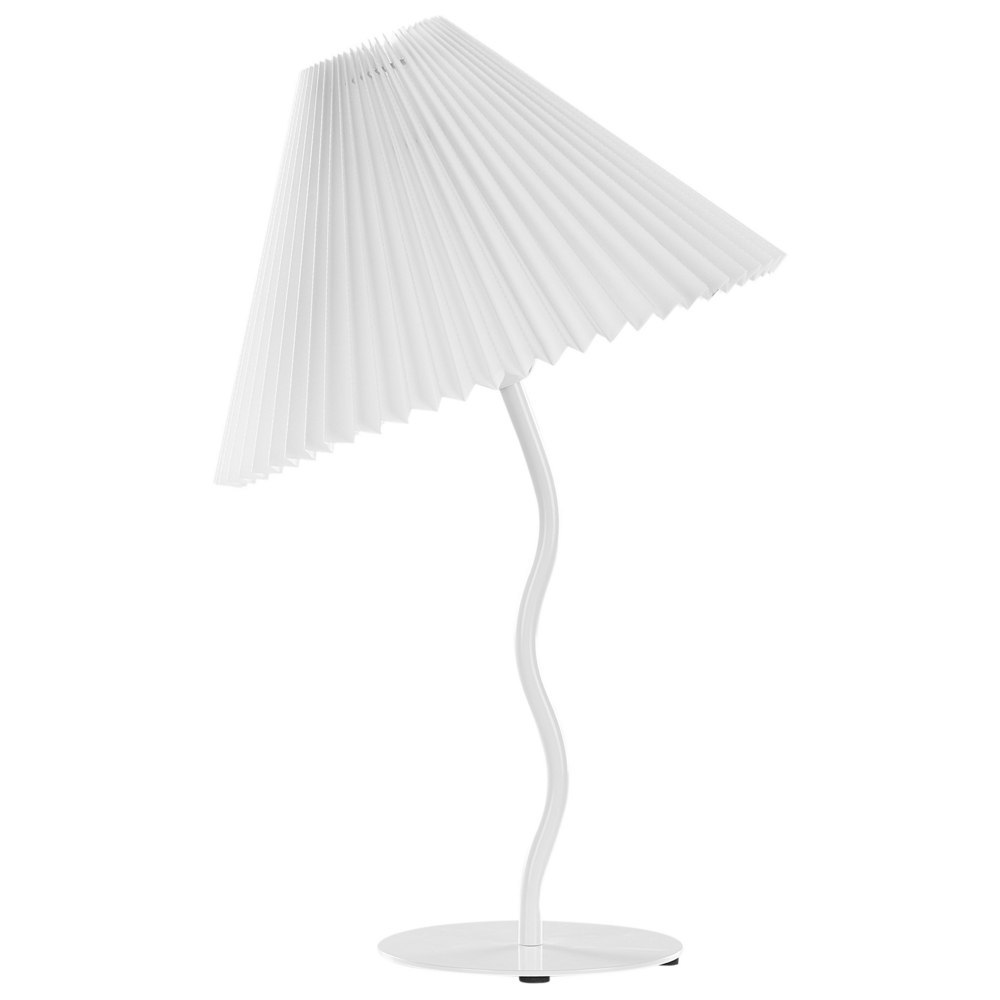 Lampa stołowa metalowa biała ALWERO