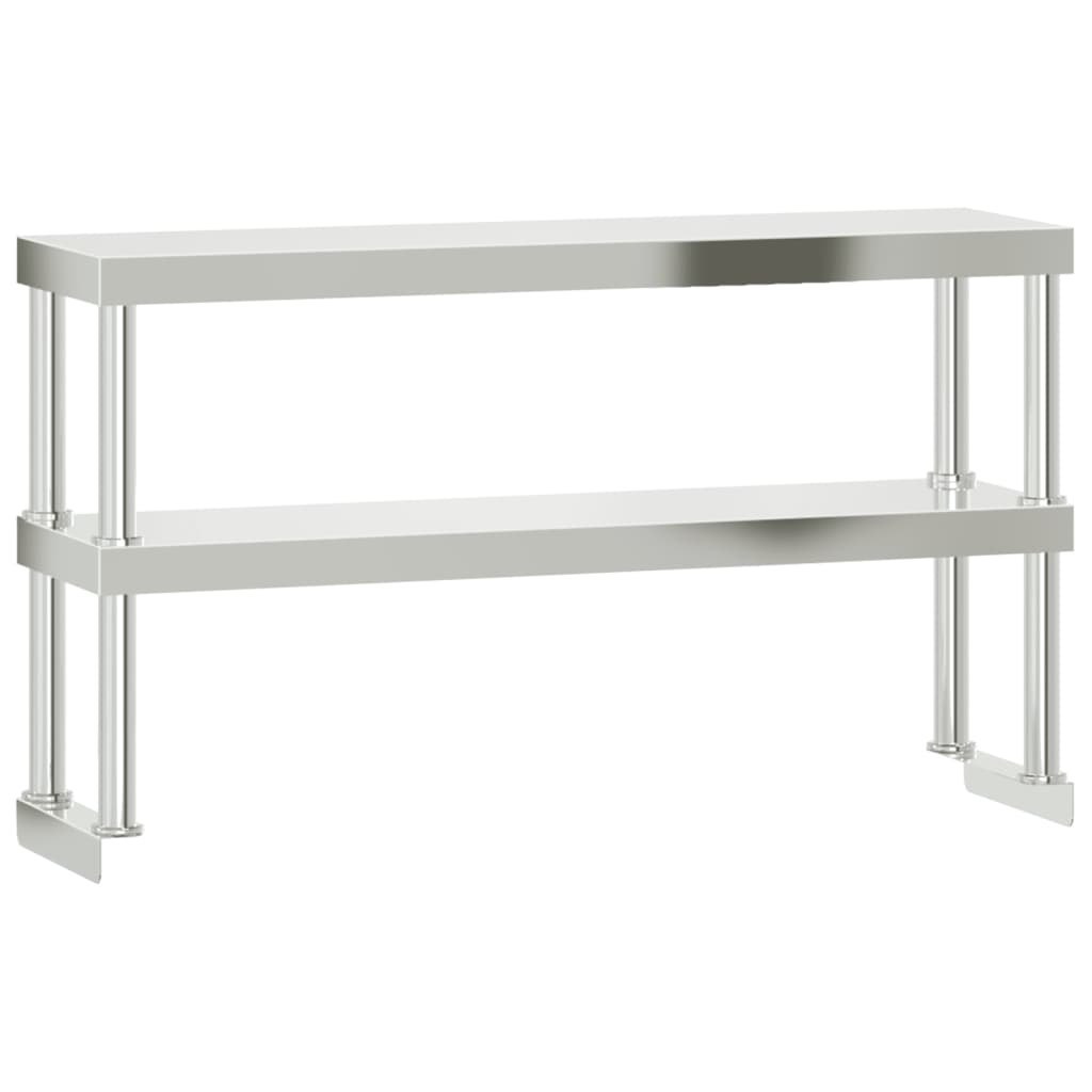 Półka na stół roboczy, 2-poziomowa, 110x30x65 cm, stal Lumarko!