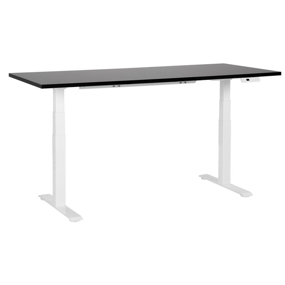Biurko regulowane elektrycznie 180 x 72 cm czarno-białe DESTIN III