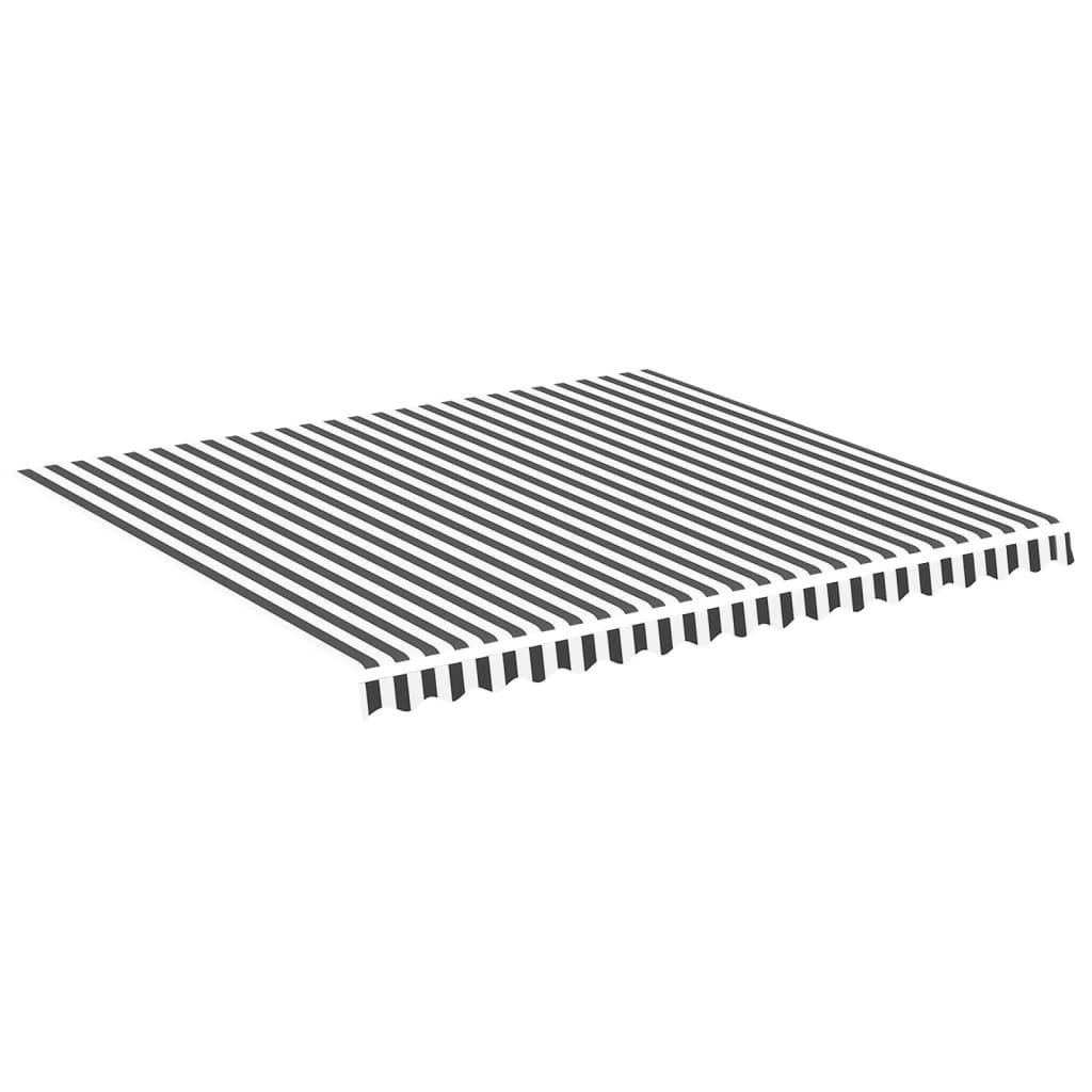 Zapasowa tkanina na markizę, antracytowo-biała, 4x3,5 m Lumarko!