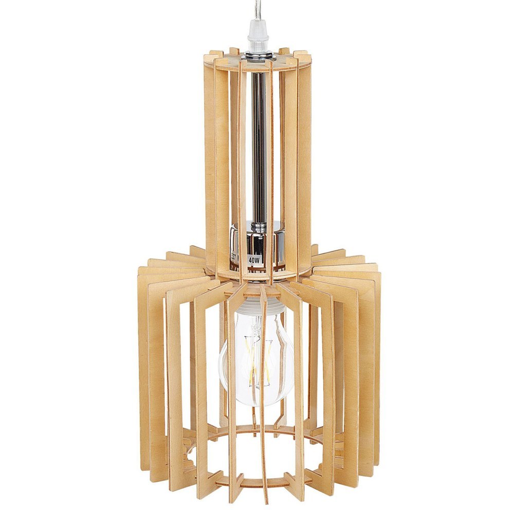 Lampa wisząca jasne drewno NIARI