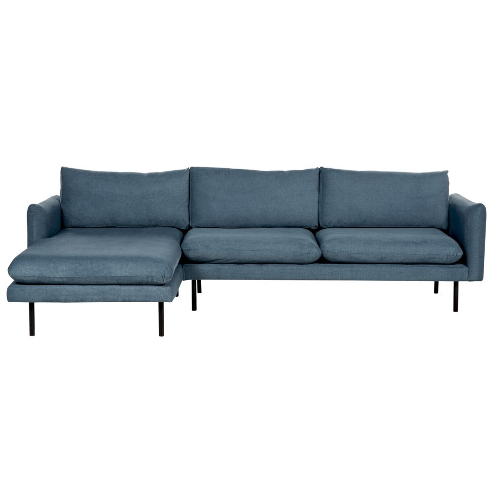 Prawostronny narożnik tapicerowany niebieski VINTERBRO