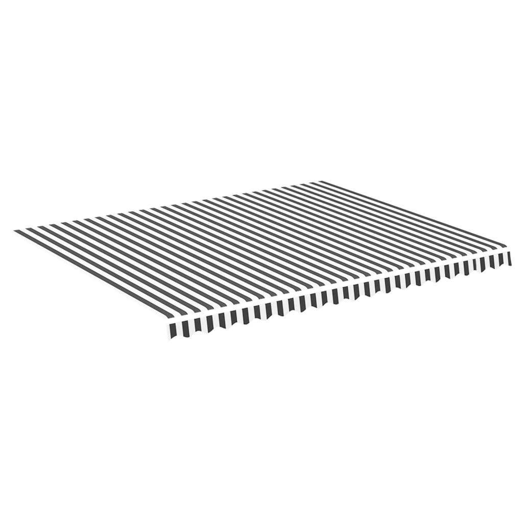 Zapasowa tkanina na markizę, antracytowo-biała, 4,5x3,5 m Lumarko!