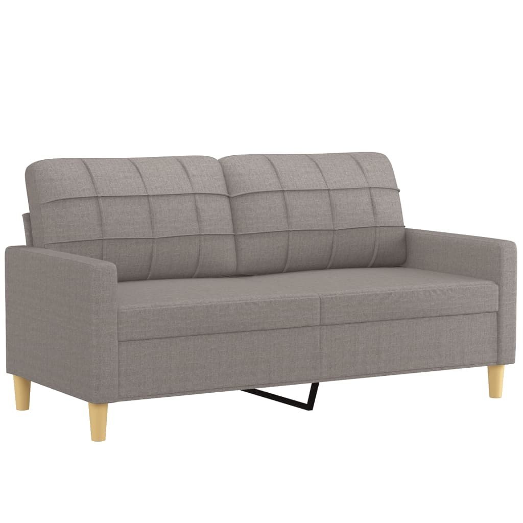 Sofa 2-osobowa, kolor taupe, 140 cm, tapicerowana tkaniną Lumarko!