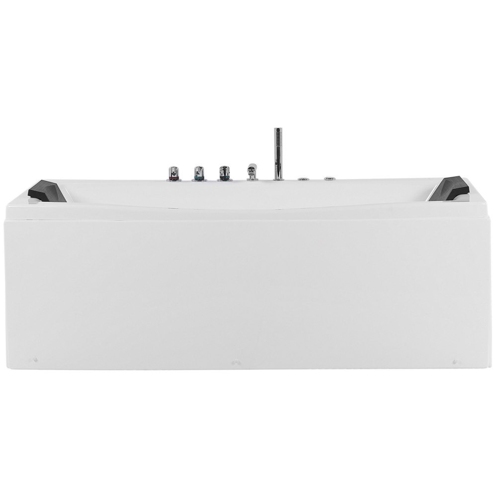 Wanna LED z hydromasażem 173 x 82 cm biała MOOR