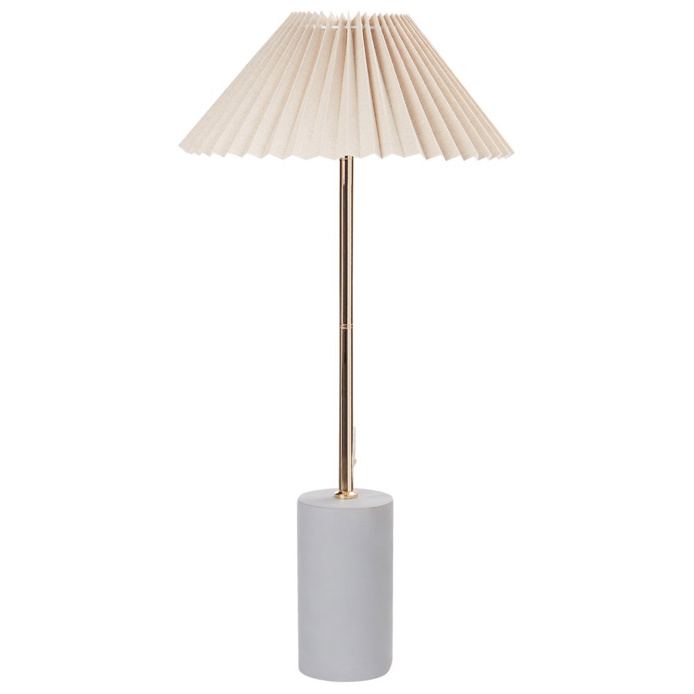 Lampa stołowa lniana beżowa BALUARTE
