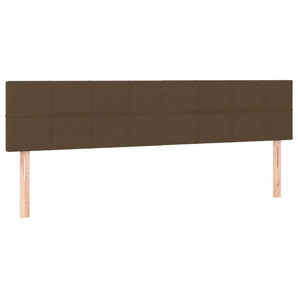 Zagłówki do łóżka, 2 szt., ciemnobrązowy, 100x5x78/88cm tkanina Lumarko!