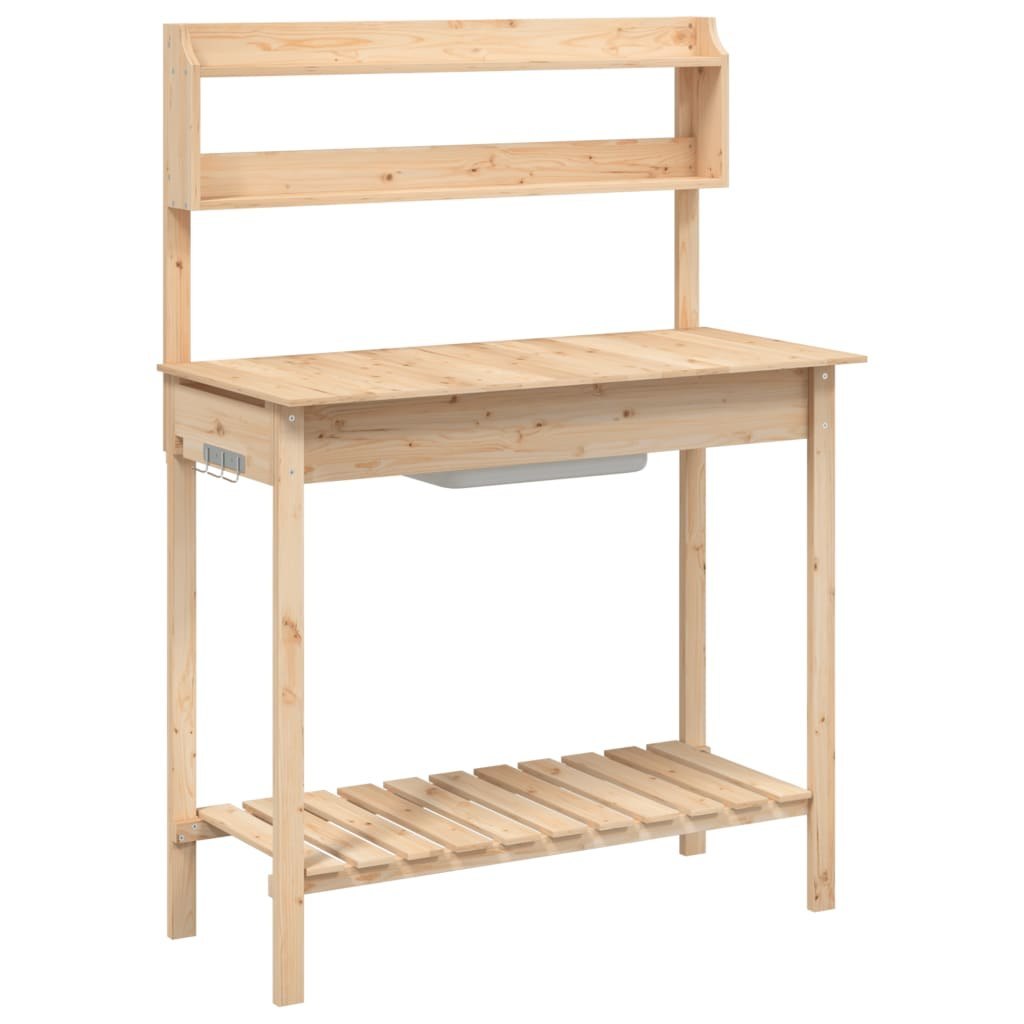 Stolik do przesadzania roślin, ze zlewem, 147,5x44x139,5 cm Lumarko!