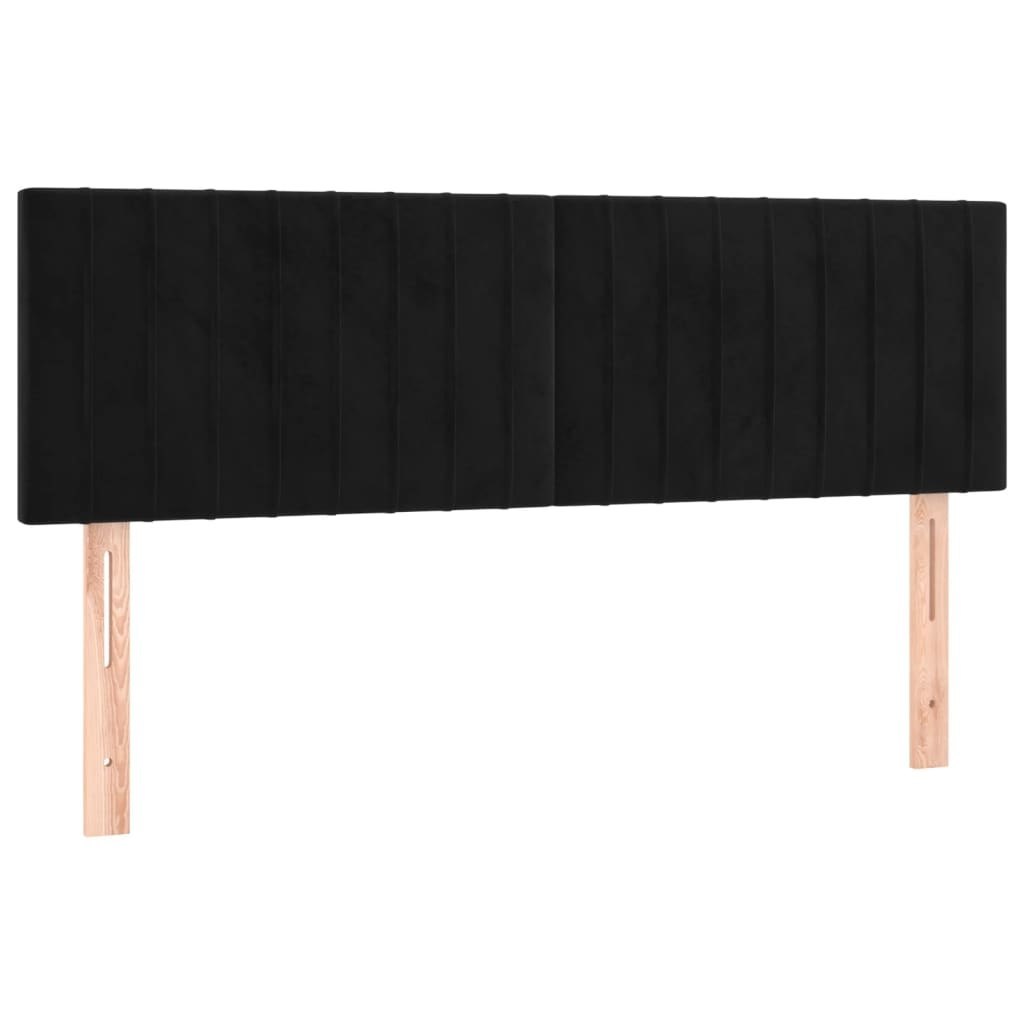 Zagłówki do łóżka, 2 szt., czarne, 72x5x78/88 cm, aksamit Lumarko!