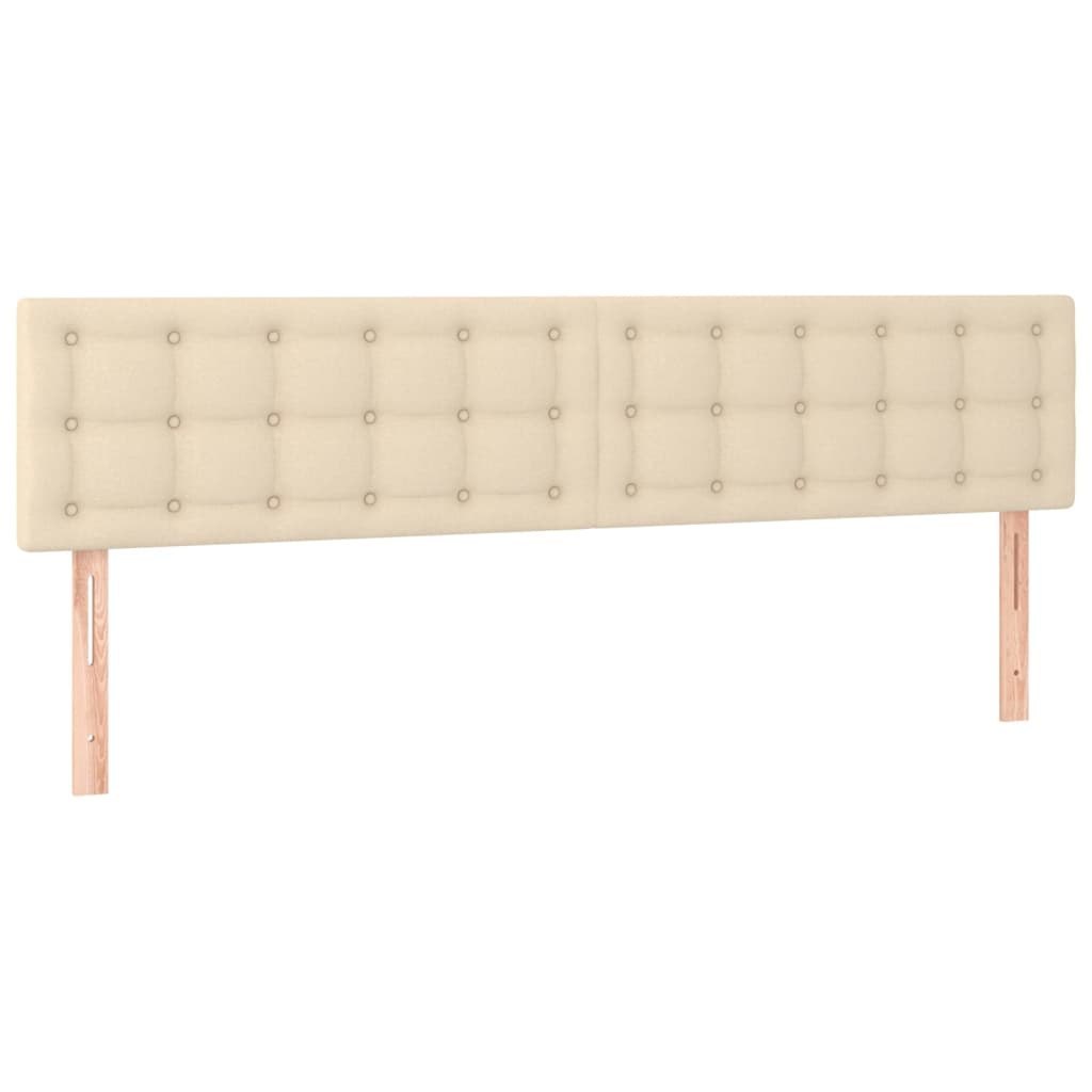 Zagłówki do łóżka, 2 szt., kremowe, 80x5x78/88 cm, tkanina Lumarko!
