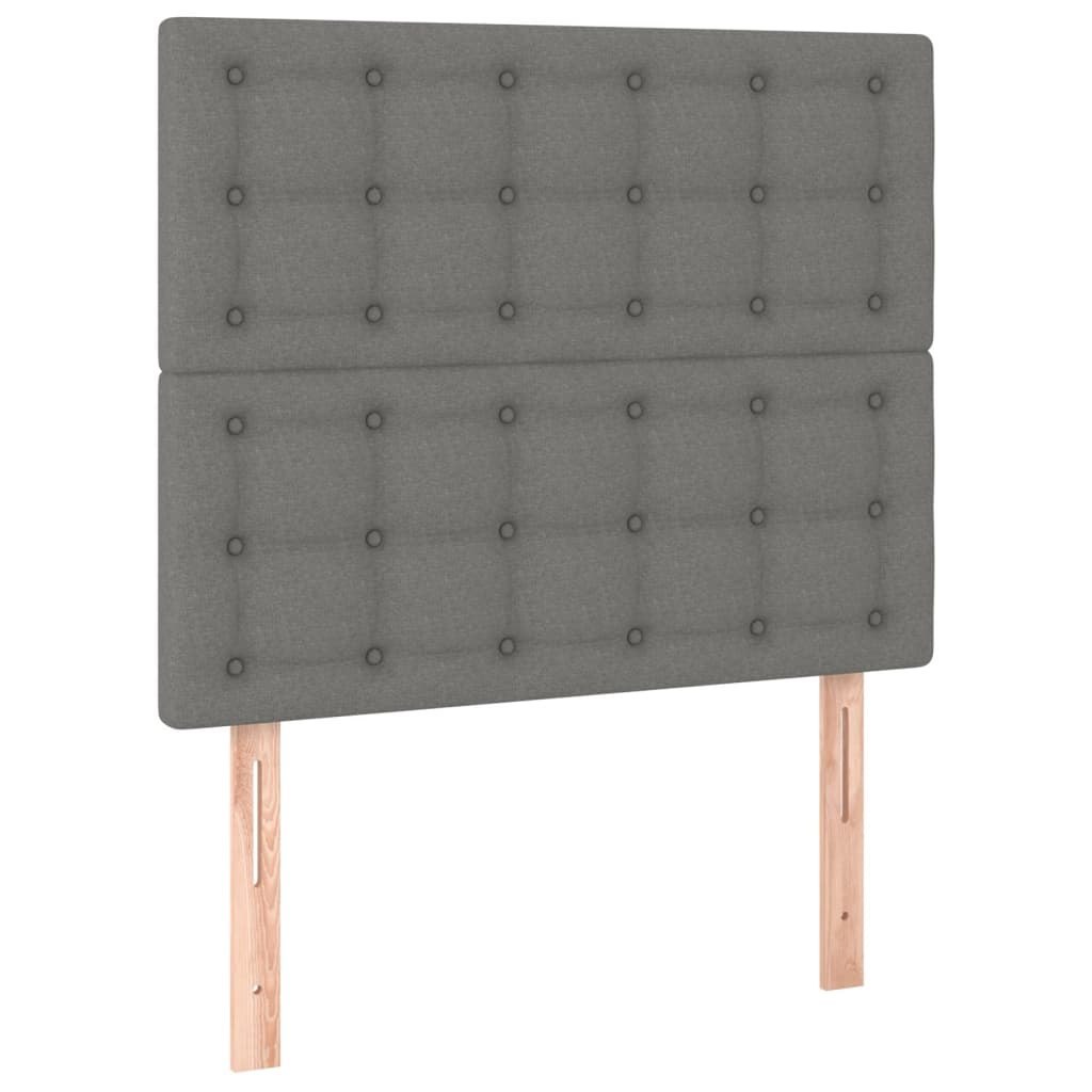 Zagłówki do łóżka, 2 szt., ciemnoszary, 90x5x78/88 cm, tkanina Lumarko!