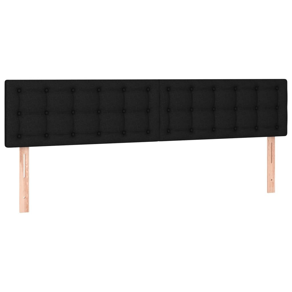 Zagłówki do łóżka, 2 szt., czarny, 80x5x78/88 cm, tkanina Lumarko!
