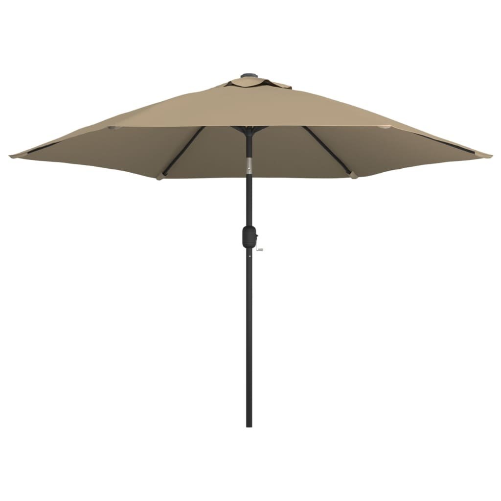 Parasol ogrodowy na metalowym słupku, 300 cm, kolor taupe Lumarko!
