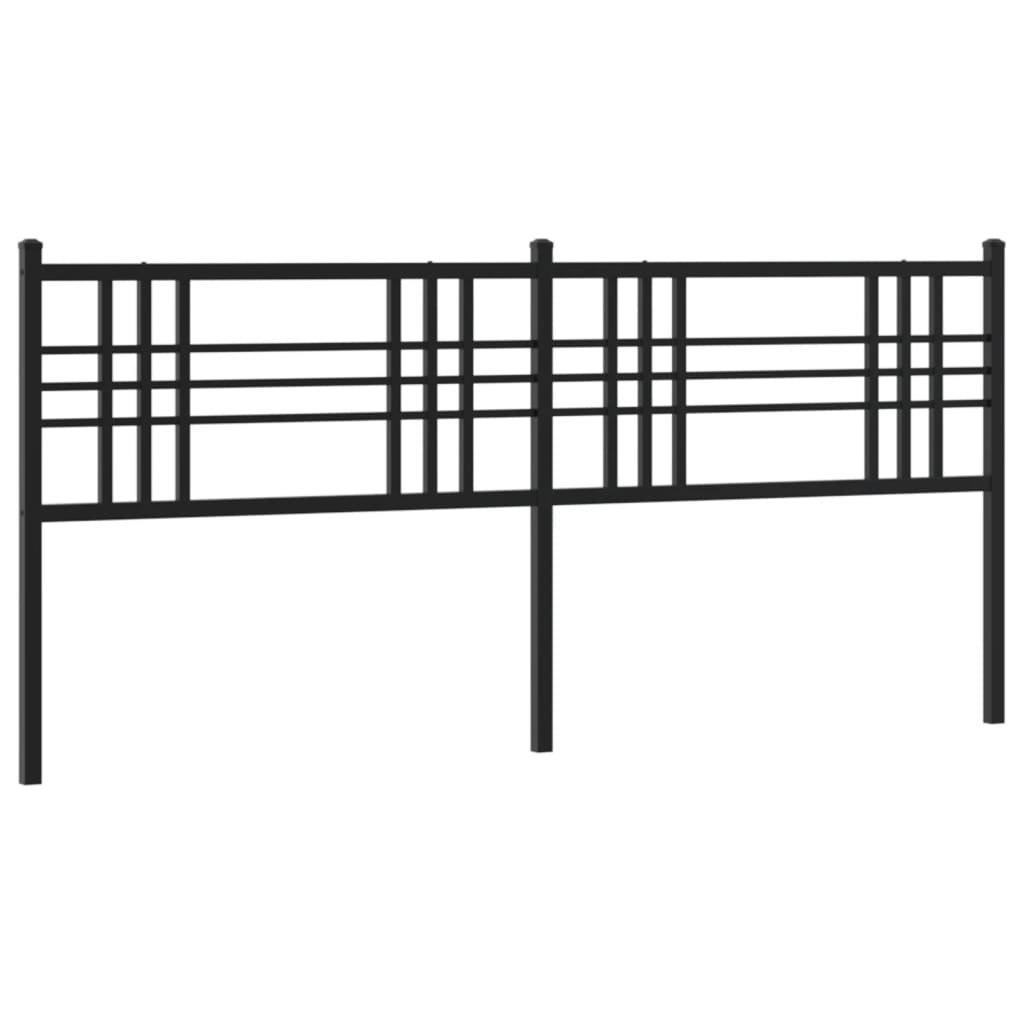 Metalowe wezgłowie, czarne, 200 cm Lumarko!