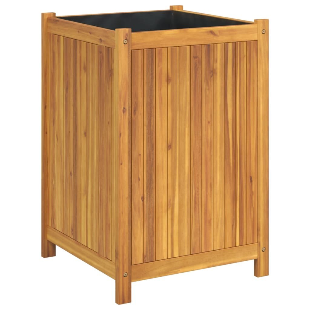 Donica ogrodowa z wyściółką, 50x50x75 cm, lite drewno akacjowe Lumarko!