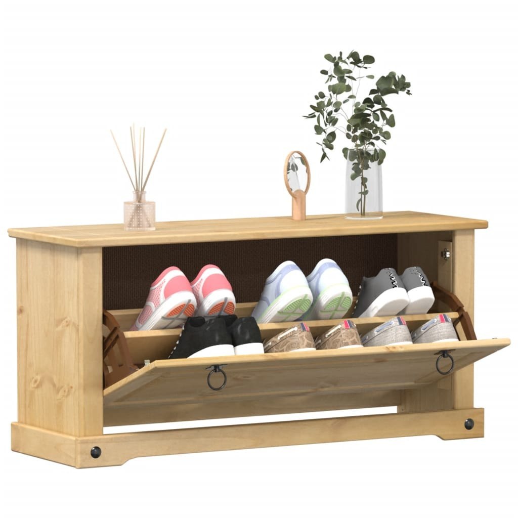 Szafka na buty Corona, 99x32x47 cm, lite drewno sosnowe