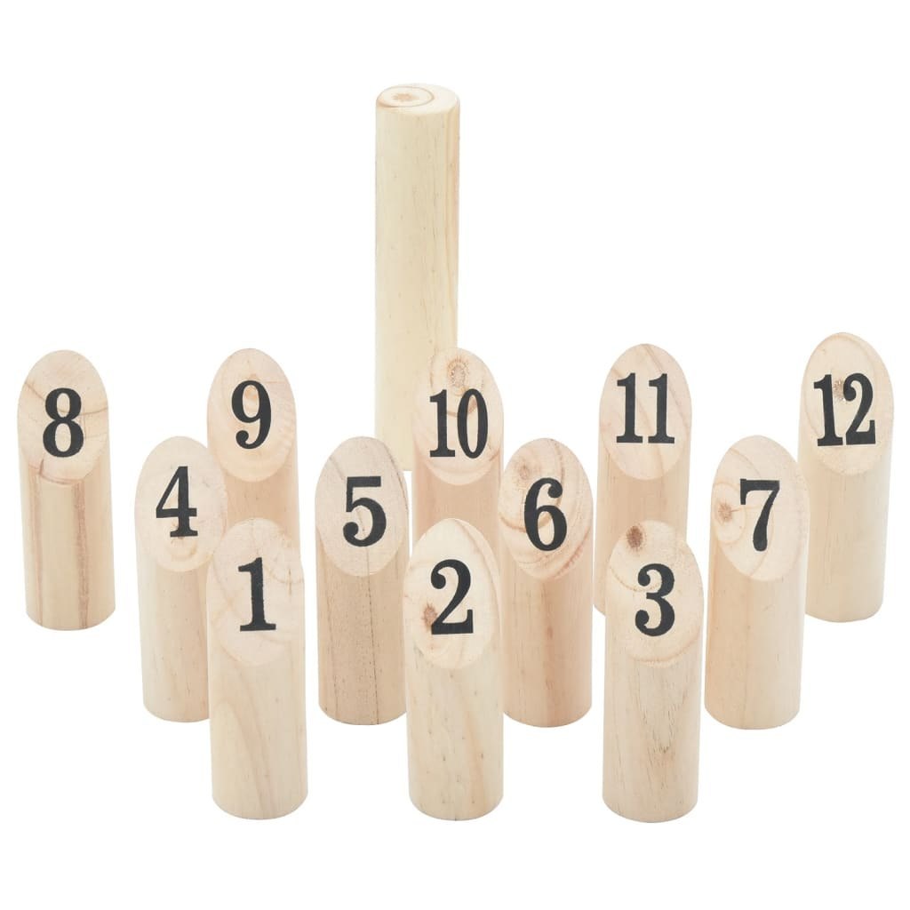 13-częściowy zestaw do gry w Kubb, z torbą, lite drewno sosnowe Lumarko!