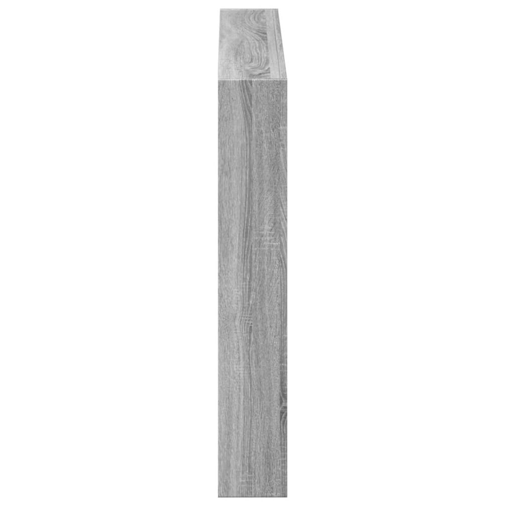 Zagłówek z półkami i LED, szary dąb sonoma, 120x17x102 cm Lumarko!
