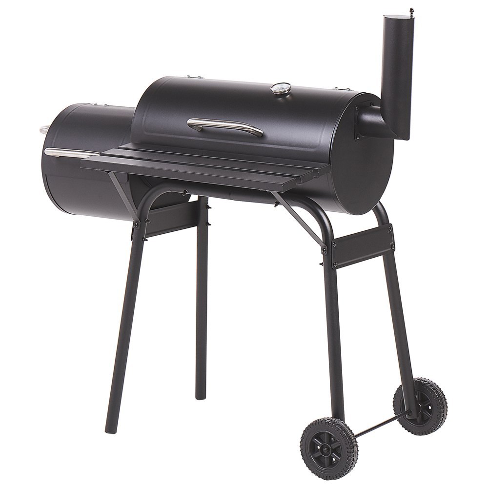 Grill węglowy z wędzarnią czarny KATLA