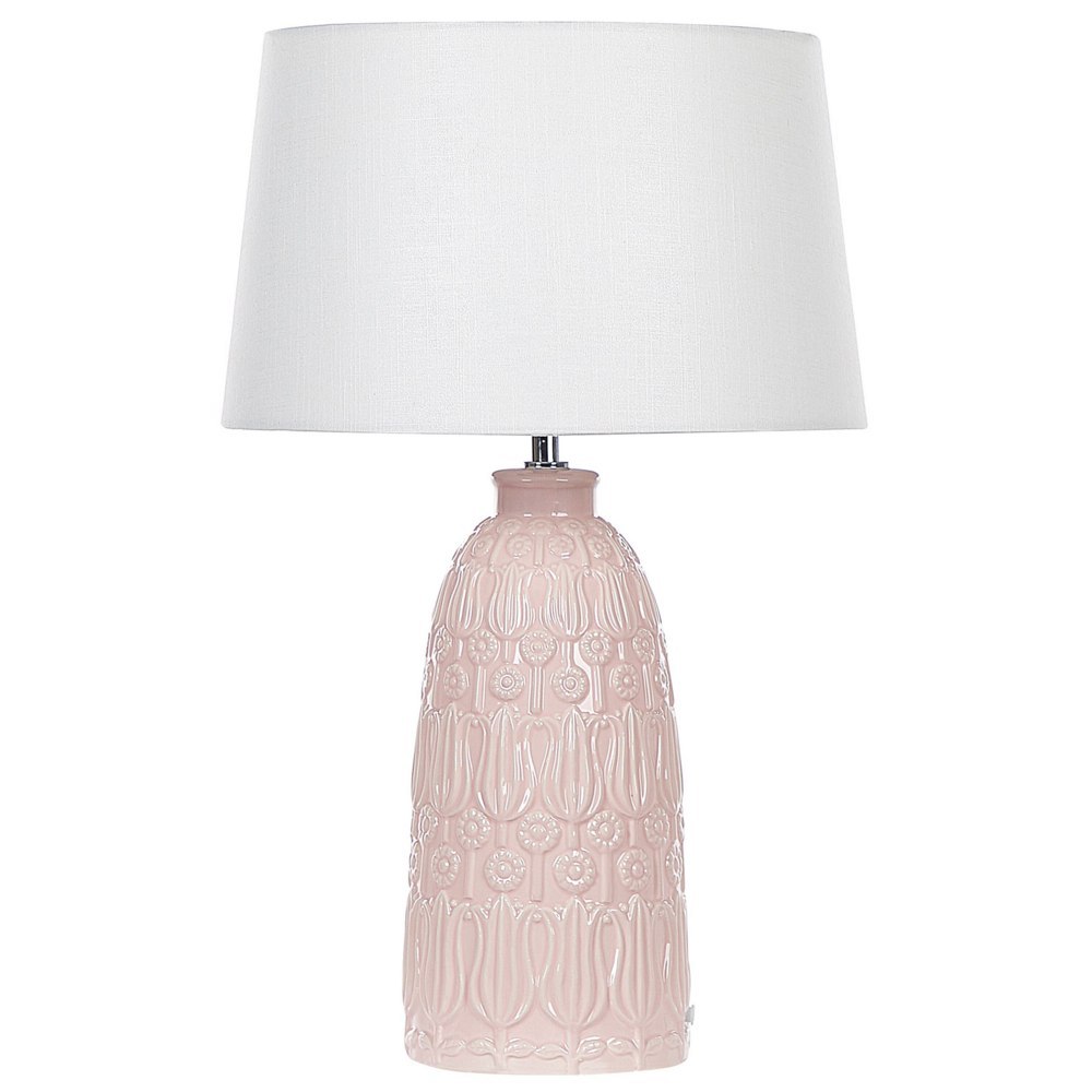 Lampa stołowa ceramiczna różowa ZARIMA