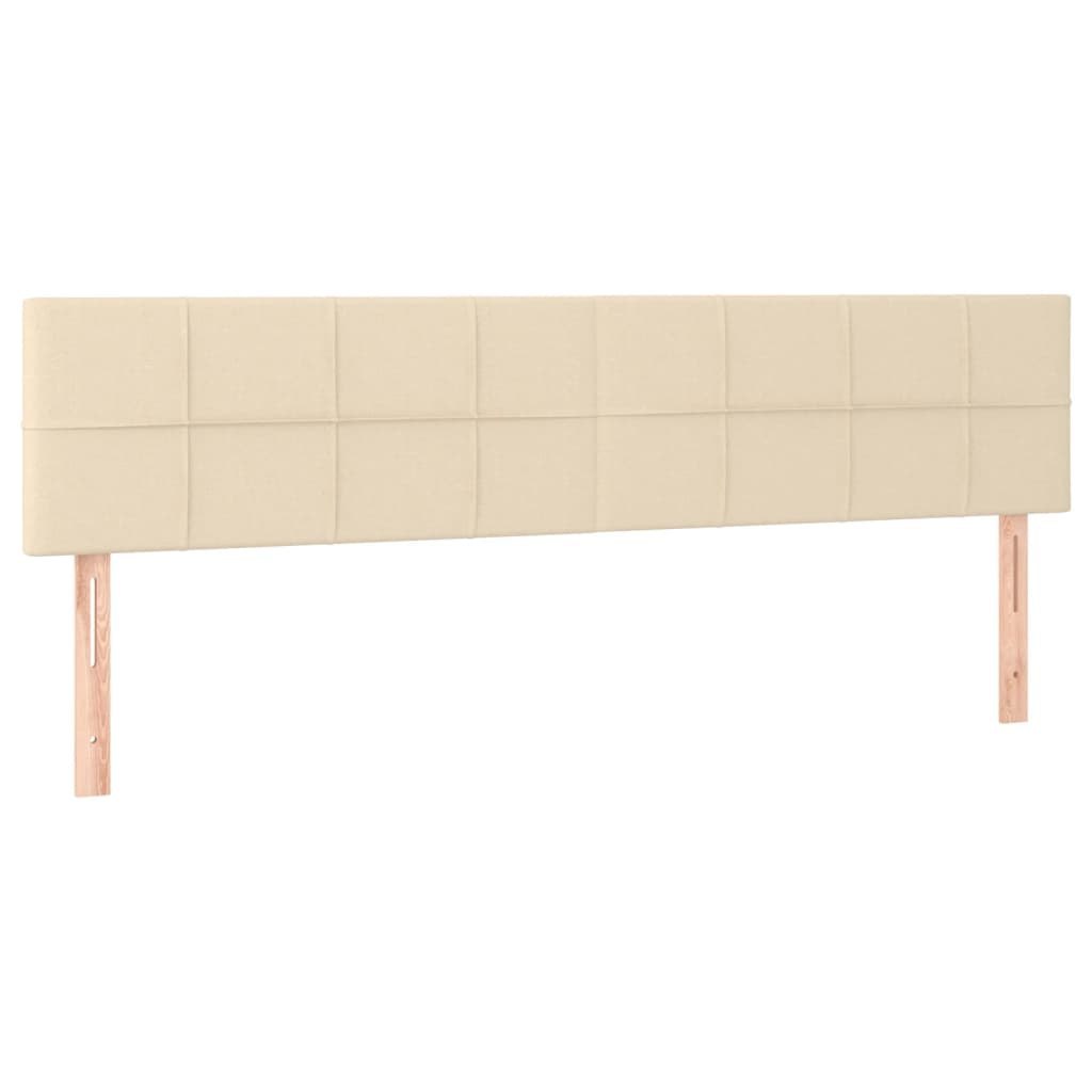 Zagłówki do łóżka, 2 szt., kremowe, 100x5x78/88 cm, tkanina Lumarko!