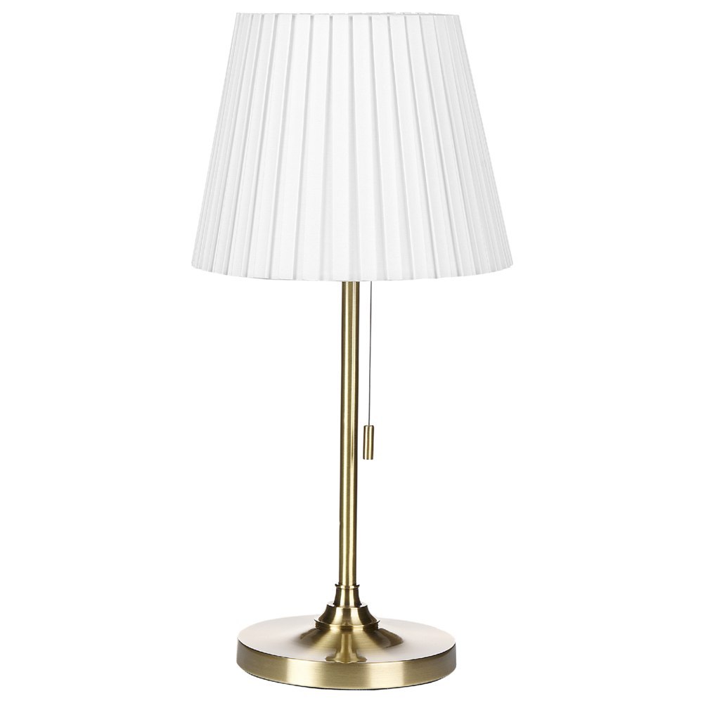 Lampa stołowa mosiężno-biała TORYSA