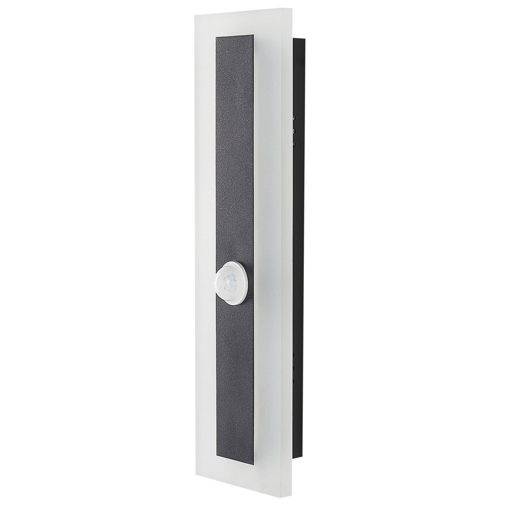 Lampa ścienna zewnętrzna LED z czujnikiem ruchu 30 cm czarna SAVANE