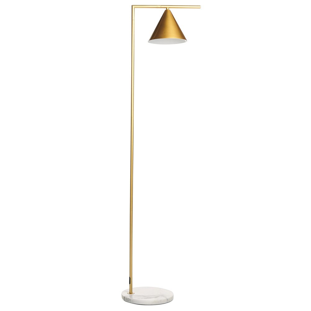 Lampa podłogowa metalowa złota MOCAL