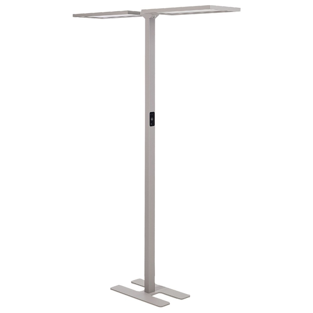 Lampa podłogowa LED metalowa srebrna SCULPTOR