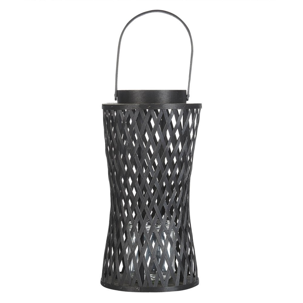 Lampion bambusowy 38 cm czarny MACTAN