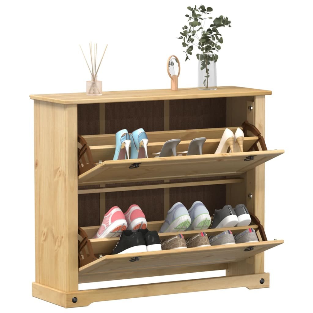 Szafka na buty Corona, 99x32x85 cm, lite drewno sosnowe