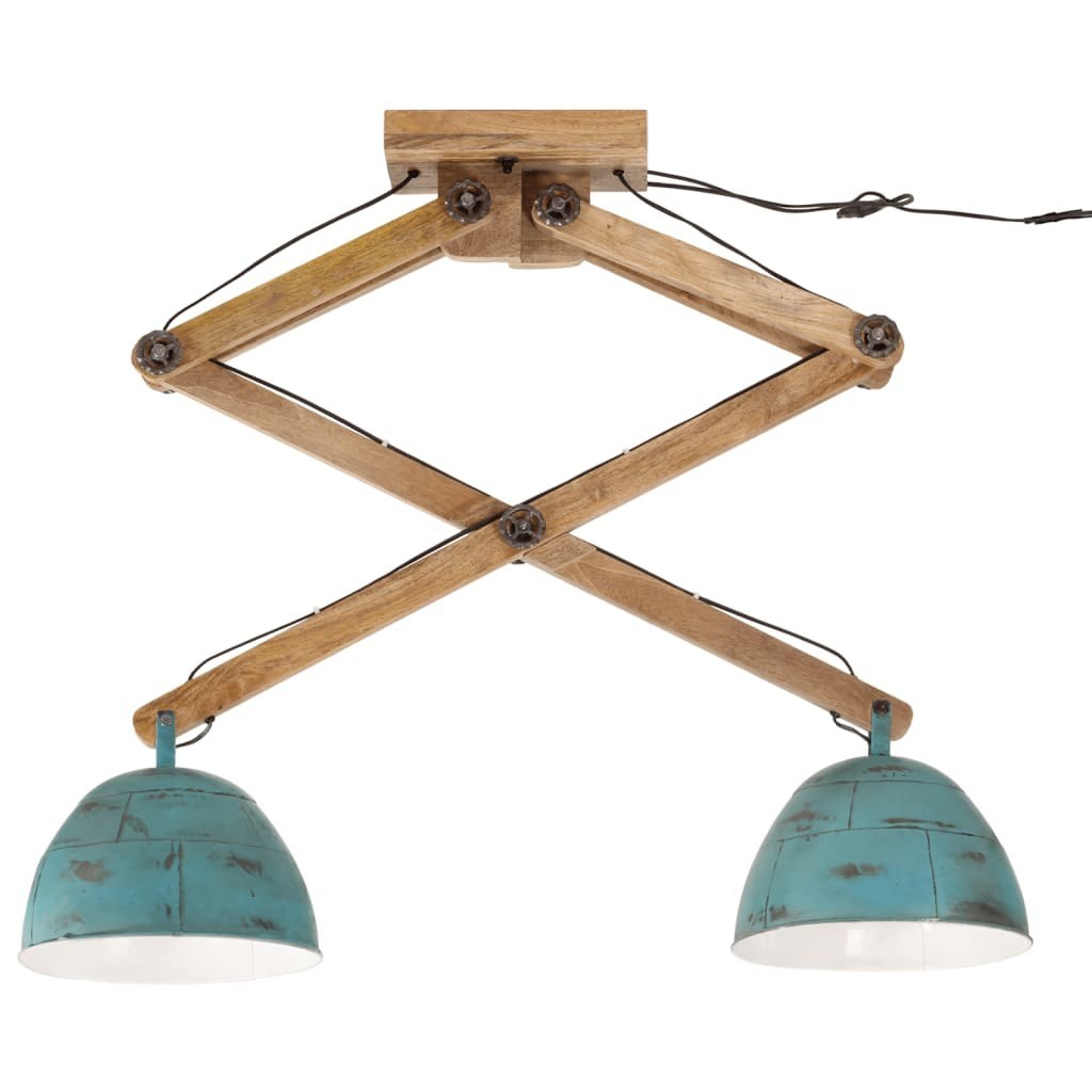 Lampa sufitowa, 25 W, postarzany niebieski, 29x18x85 cm, E27 Lumarko!