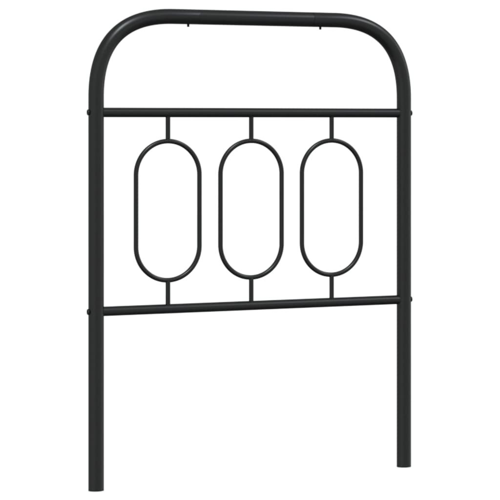 Metalowe wezgłowie, czarne, 75 cm Lumarko!