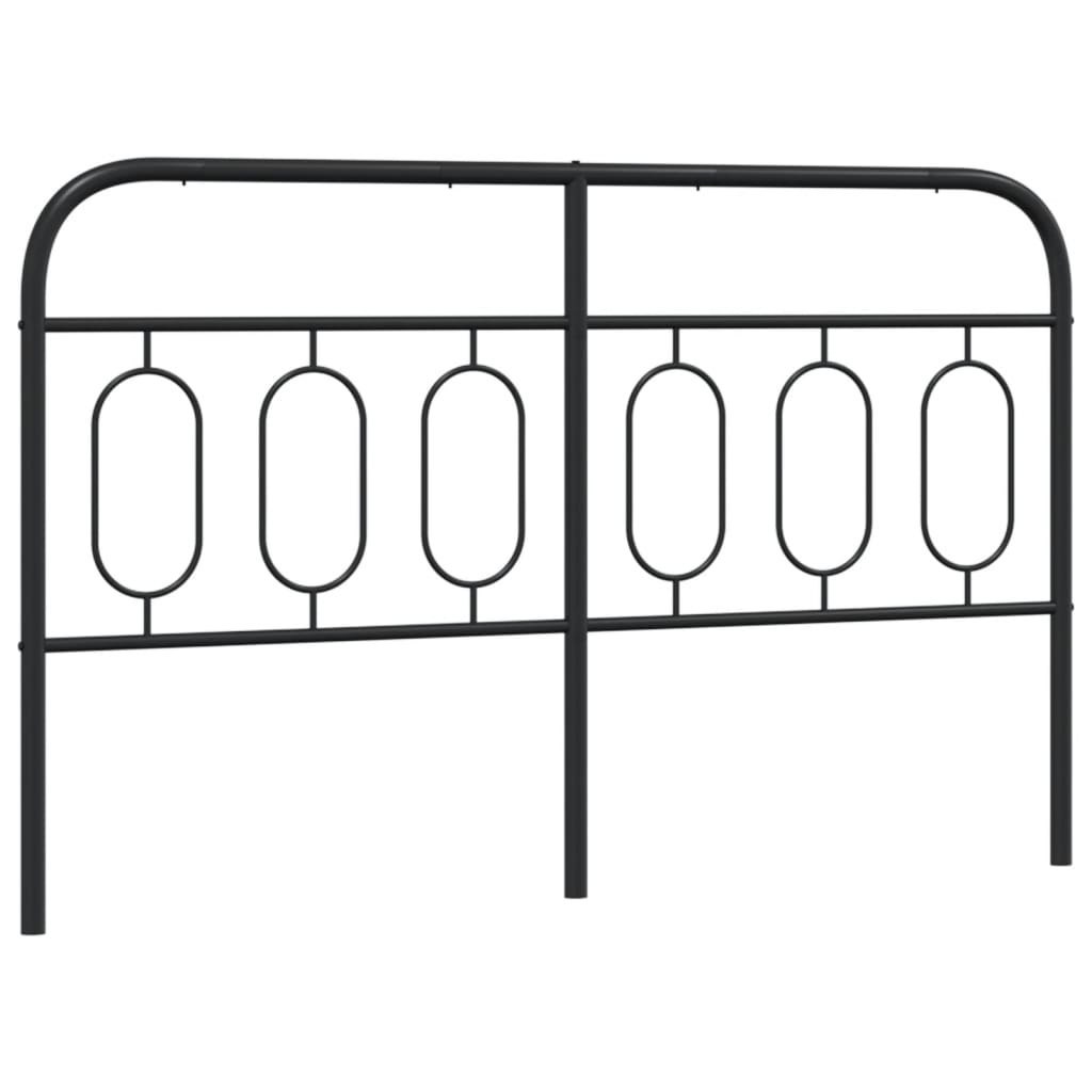 Metalowe wezgłowie, czarne, 137 cm Lumarko!