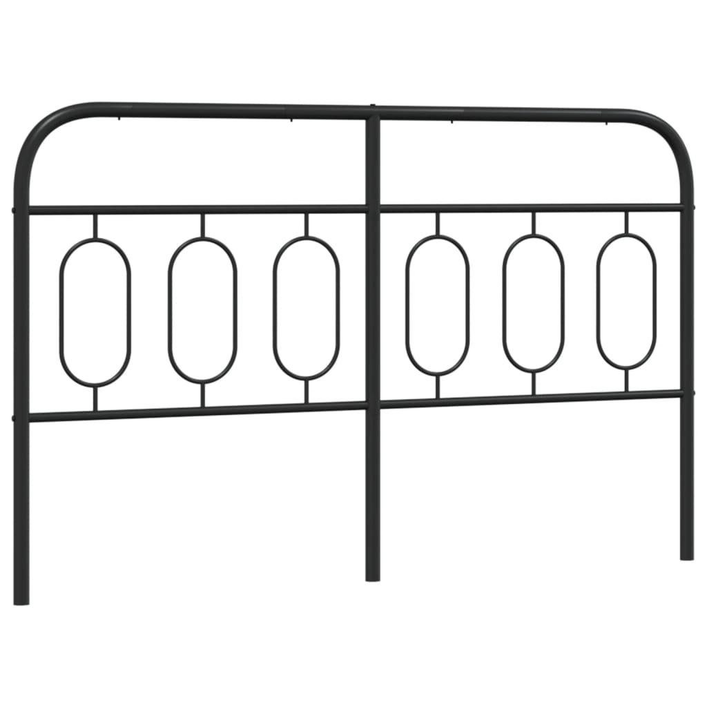 Metalowe wezgłowie, czarne, 150 cm Lumarko!