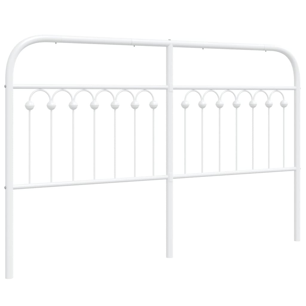 Metalowe wezgłowie, białe, 150 cm Lumarko!
