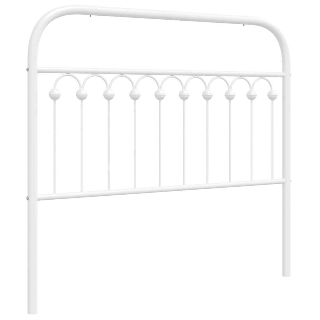 Metalowe wezgłowie, białe, 107 cm Lumarko!