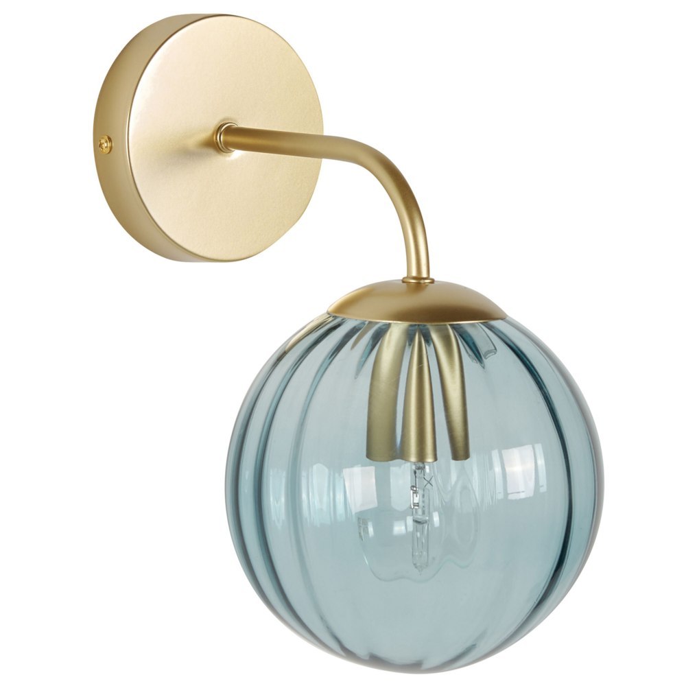 Lampa ścienna metalowa niebieska BOOMI