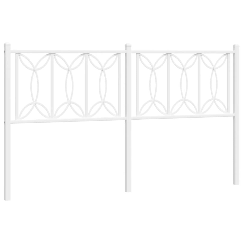 Metalowe wezgłowie, białe, 160 cm